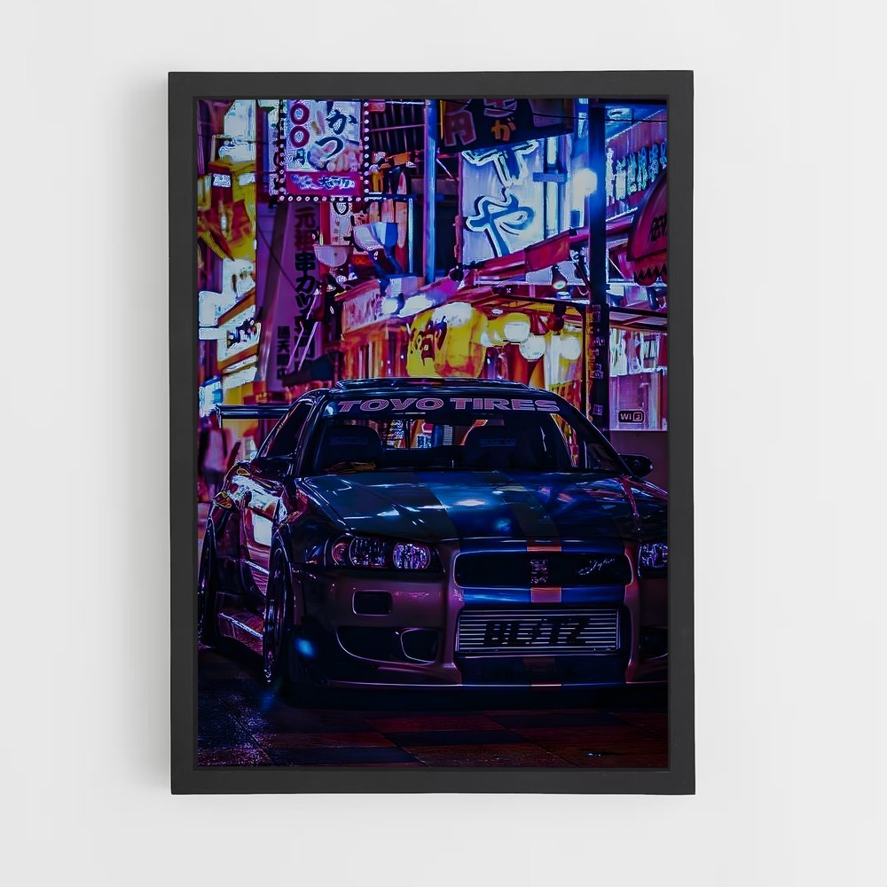 Poster exceptionnel Skyline GT-R R – affiche Nissan (vue 2)